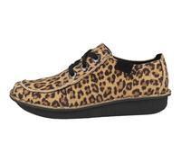 Clarks Funny Dream Oxford da donna, Pelle scamosciata leopardata, 36 EU