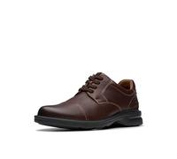 Clarks Gessler cap, Oxford Uomo, Pelle Martellata Marrone, 46 EU Larga