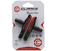 Clarks Gold MTB - Coppia di portapattini Leggeri in Alluminio + Pattini per Freno V-Brake, per Tutte Le Stagioni, Compatibile con i sistemi di Freno più Comuni (72 mm)