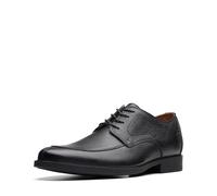 Clarks Grembiule da Uomo Whiddon Oxford, Pelle Martellata Nera, 9