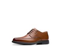 Clarks Grembiule Oxford Cosgrove Uomo, Pelle marroncino scuro, 45 EU