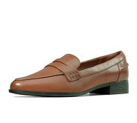 Clarks Hamble Loafer Womens Tan Leather, 7