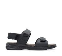 Clarks Hapsford Creek, Sandali da Pescatore Uomo, Pelle Nera Tumbled, 45 EU
