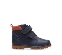 Clarks Heath Strap T Combat Boot da bambino, blu navy, 20 EU