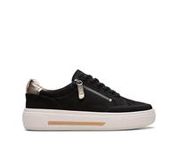 Clarks Hollyhock Zip Womens Black Nubuck, 6.5