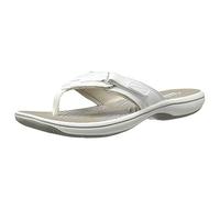Clarks - Infradito Breeze Sea da donna, Bianco (Sintetico bianco.), 43 EU