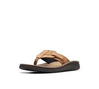 Clarks Infradito Wesley Sun Uomo, Pelle marrone chiaro, 39.5 EU