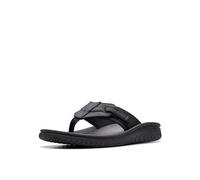 Clarks Infradito Wesley Sun Uomo, Pelle nera, 42 EU