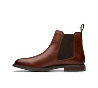 Clarks Jaxen Facile, Stivali Chelsea Uomo, Pelle Marrone Chiaro, 45.5 EU