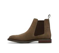 Clarks Jaxen Facile, Stivali Chelsea Uomo, Camoscio Pietra, 45.5 EU