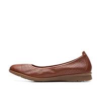 Clarks Jenette Ease, Ballet Flat Donna, Pelle Marrone Chiaro, 35.5 EU