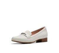 Clarks Women's Juliet Aster Loafer, off White Leather, 12 Wide