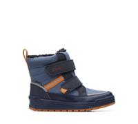 Clarks Jumper Jump K, Snow Boot, Bimbo 0-24, Blue Combi, 25.5 EU Larga