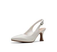 Clarks Kataleyna Step, Scarpe décolleté Donna, Pelle Bianco Sporco, 39 EU