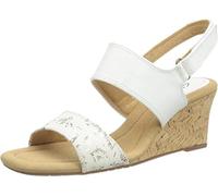 Clarks Kyarra Faye, Sandali con Zeppa Donna, Pelle Bianca, 38.5 EU