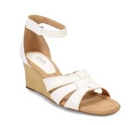 Clarks Kyarra Joy, Sandali con Zeppa Donna, Pelle Bianca, 39.5 EU