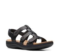 Clarks Laurieann Vine, Sandali Bassi Donna, Cuoio Nero, 39 EU Stretta