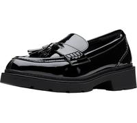 Clarks Lauryl Tassel, Mocassino Donna, Nero Satinato, 39.5 EU