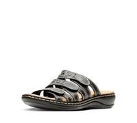Clarks Leisa Cacti, Sandali a Ciabatta Donna, Pelle Nera, 38 EU