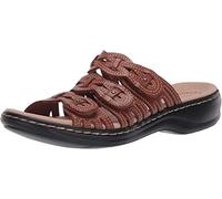 Clarks Leisa Faye, sandali da donna con punta chiusa, Pelle marrone chiaro, 40 EU