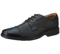 Clarks Lite cap, Oxford Uomo, Pelle Nera, 41.5 EU