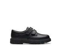 Clarks Lorcam Loop K, Scarpe con Lacci, Black Leather, 33.5 EU