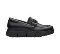 Clarks Loriini Izzy - Mocassini da donna con zeppa, Pelle nera, 37.5 EU