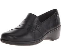 Clarks May Calendula, Mocassino Donna, Nero, 37 EU Larga