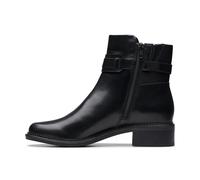 Clarks Premium Maye Bella - Stivaletti da donna, in pelle nera, taglia 38, Pelle nera, 39 EU