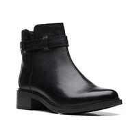 Clarks Maye Ease, Stivaletto Donna, Pelle Nera, 42 EU