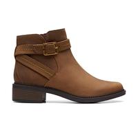 Clarks Maye Strap, Chelsea Boot Donna, Dark Tan Lea, 37.5 EU