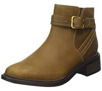 Clarks Maye Strap, Chelsea Boot Donna, Dark Tan Lea, 41.5 EU