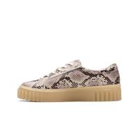 Clarks Sneaker Mayhill Walk da Donna, Lea Serpente Grigio, 42 EU