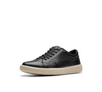Clarks Men's Brodin Lace Sneaker, Black Leather, 7.5 Wide