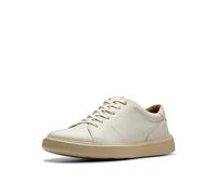 Clarks Men's Brodin Lace Sneaker, White Leather, 7.5 Wide