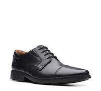 Clarks Men's Clarkslite cap Oxford, Pelle Nera, 44 EU