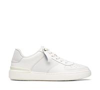 Clarks Courtlite Tie, Scarpe da Ginnastica Uomo, Pelle Bianca, 41 EU