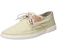 Clarks Men's Gereld Tie Sneaker, Sand Textile, 9.5 UK Narrow