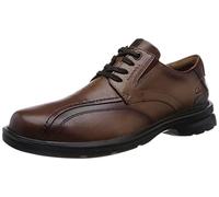 Clarks Men's Gessler Lace Oxford, Dark Tan Lea, 9 UK Narrow