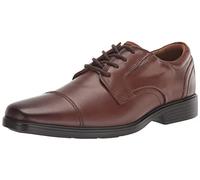 Clarks Men's Lite cap Oxford, Pelle Marrone Chiaro, 39.5 EU