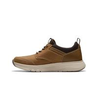 Clarks Men's Motion Trek Ez Sneaker, Dark Tan Lea, 39.5 EU