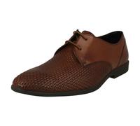 Clarks Mens Scarpe Eleganti In Pelle Intrecciata Bampton Con Lacci Nere, Formali