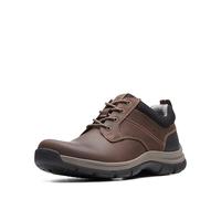 Clarks Men's Walpath Low Sneaker, Brown Leather, 14
