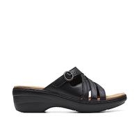 Clarks Merliah Holly, Sandali a Ciabatta Donna, Pelle Nera, 10 UK