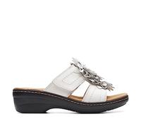 Clarks Merliah Raelyn, Sandali a Ciabatta Donna, Pelle Bianca, 41.5 EU