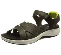 Clarks Mira Tide, Sandali da Donna, Verde (Dark Olive), 37.5 EU