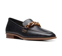 Clarks Mocassini Sarafyna Iris Donna, Pelle nera, 37 EU