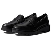 Clarks Mocassino da Donna Calla Ease Flat, Scarpe Pelle Nera, 36.5 EU