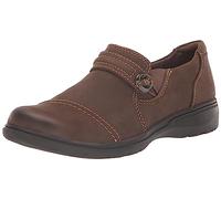 Clarks Carleigh Pearl, Mocassino Donna, Grigio Talpa Nobuk, 39 EU
