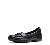 Clarks Mocassino da Donna Cora Haley, Pelle Nera, 7.5 Wide